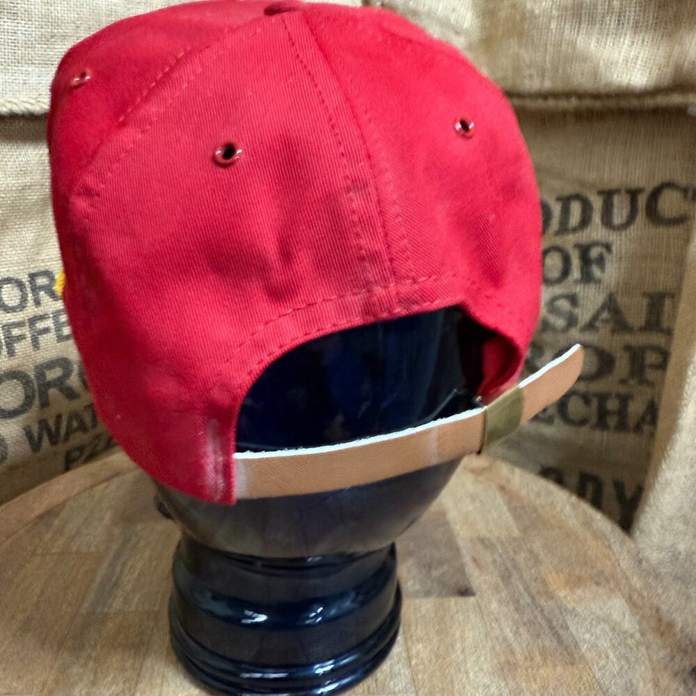 Vintage 80s Back to Basics Brewing Fort Collins Red Snapback Trucker Hat Cap USA - Picture 5 of 6